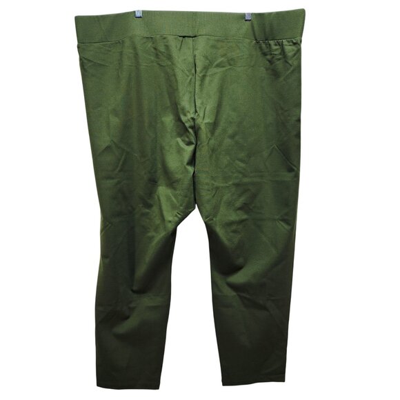 Essentials Womens 4X Green Leggings Plus Size Stretch Pants - Picture 6 of 6